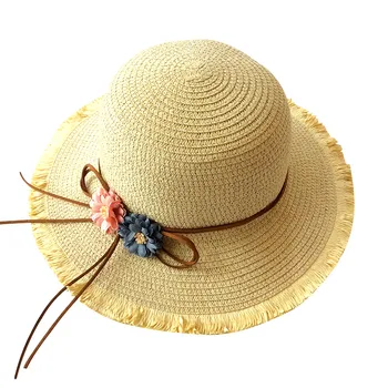 Copii Pălărie De Vară Florale Pălărie De Paie Pentru Fete Floarea Soarelui Capace Copii Panama Plajă Pentru Copii Pălării Capace Accesorii Cap