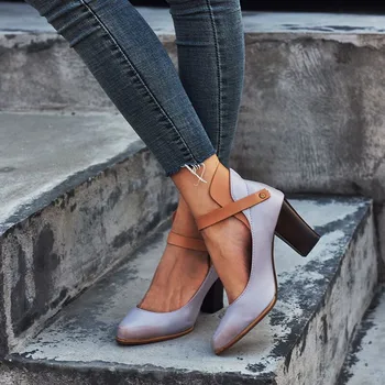 2019 Designer Zapatos Mujer Moda Femei Sandale Tocuri Inalte Plus Dimensiune 43 Pompe Pantofi Femei Toamna Sandale Femme