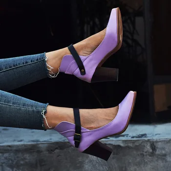 2019 Designer Zapatos Mujer Moda Femei Sandale Tocuri Inalte Plus Dimensiune 43 Pompe Pantofi Femei Toamna Sandale Femme