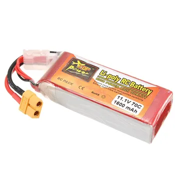 Acumulatori Lipo Baterie ZOP Putere 11.1 V 1600mAh 70C 3S Lipo Baterie XT60 Plug