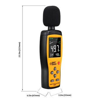 Digital Sound Level Meter 30~130db Audio Volumul de Zgomot Instrument de Măsurare dB Decibel Monitorizare Tester w/ Magazin de Date 15000pcs