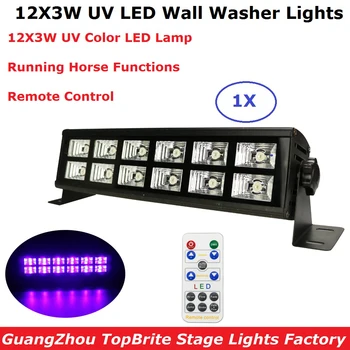 12 LED-uri Disco UV Violet Negru Lumini DJ 25W Lampa LED UV LED-uri de Culoare Lumini de Scena Pentru Petrecerea de CRĂCIUN Bar Laser Etapa de Iluminat Proiector