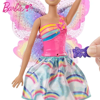 Barbie Butterfly Princess Papusa de Fata Jucărie de Învățământ de Vis a lui Barbie Zbor de Aripi Zână cu Aripi de Juguete Cadou de Anul Nou Pentru Copii FRB08