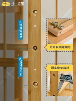 Bucatarie cuptor cu microunde rafturi etaj multi-strat suport de stocare bambus bambus de uz casnic raft de depozitare din lemn raft cabinet