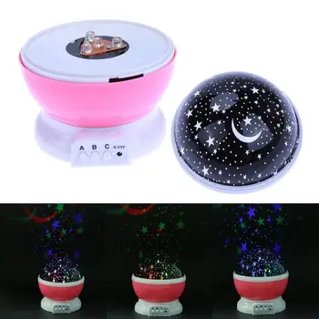 LED Star Proiector Luna Cerul Înstelat de Rotație Noapte Romantică la Lumina Petrecere USB Proiector Lampa de Cadouri de Craciun pentru Copii Copii