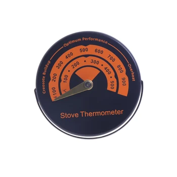 1 BUC Aliaj Magnetic Aragaz Țeavă de Evacuare Termometru Rotund Indicator de Temperatură pentru Soba de Lemn Multi-Combustibil Sobe