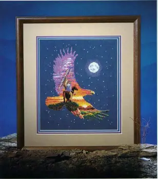 Colecția de aur Minunat Numărat goblen Kit Spiritul de Zbor Vultur Creșterea Noapte Înstelată Luna dim 00247