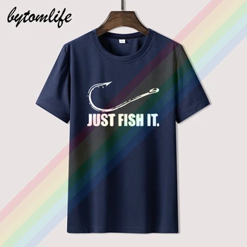 2019 Moda Barbati Doar Pește Amuzant de Pescuit Pescar Cârlig Momeala&Aborda Preshrunk Tricou Brand Bumbac tricou