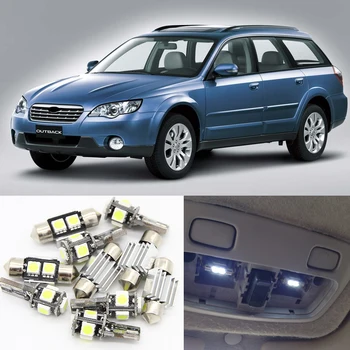 10buc Alb Masina Becuri cu LED-uri Pachet de Interior Kit Pentru 2000-2009 Subaru Outback Harta Dom Ușă Portbagaj de Înmatriculare Lampă de Lumină