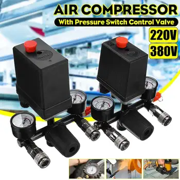 Profesionale 220V/380V Compresor de Aer Pompa de Presiune de Control Switch De 4 Port Regulator de Datorie 0-180PSI Supapa de Control, Cu Manometru