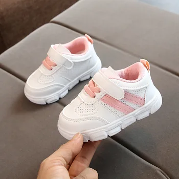1 2 3 ani noi pentru copii toddler pantofi de moda Primavara Toamna pentru copii pantofi fund moale respirabil alb pantofi pentru sugari adidași