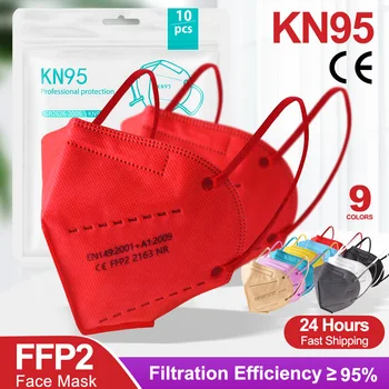 Mascarillas FFP2reutilizable Respirator Resuable FFP2 KN95 Negru Roz Masti de Fata 5-Strat de Filtru de Praf FPP2 Măști de Protecție