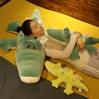 Draguta, De Dimensiuni Mari, Situată Crocodil De Plus Perna Saltea De Pluș Crocodil Moi Umplute Jucărie Animal De Desene Animate Păpuși De Pluș Copii Fata De Cadou