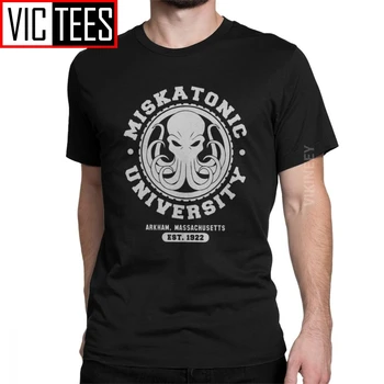Universitatea Miskatonic Barbati Tricou Necronomicon Call Of Cthulhu Cthulu Lovecraft Noutate T-Shirt Bumbac Dimensiuni Mari