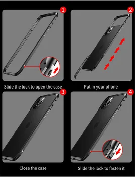 Metal Bara de protecție Caz pentru iPhone 12/ iPhone 12 Pro/12 mini / iPhone 12 Pro Max Cazuri de Lux Airbag Anti-Toamna din Aluminiu caz de telefon