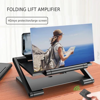 Ecran 3D Amplificator Telefon Mobil Lupă HD Stand Pentru Video Ecran de Pliere Mărit Ochii de Protecție Titularului
