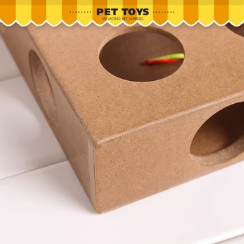 JCPAL Pisica Puzzle Jucărie de Învățământ Pisica Instrumente de Instruire Realizat Cu Lemn Interactive Jucărie Pisica Potrivite Cu Trei Bile Și O Jucărie Mouse-ul