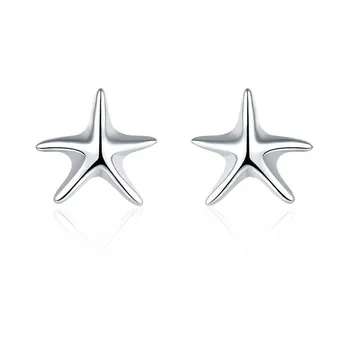 925 Sterling Silver Cercei Mici Steaua De Mare Cercei Argint Stea De Mare Cercei Bijuterii Simplu Moda Cercei Din Argint Pentru Femei