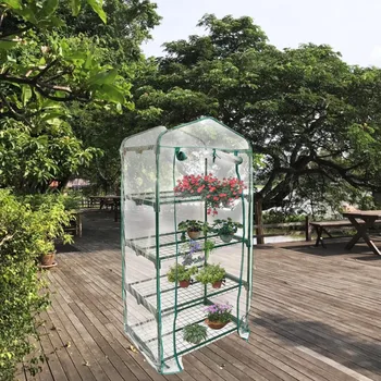 4 strat PVC Cald Garden Rangul de uz Casnic Mini Plante cu efect de Seră de Acoperire rezistent la apa Anti-UV pentru a Proteja Gradina Plante Flori fără Suport