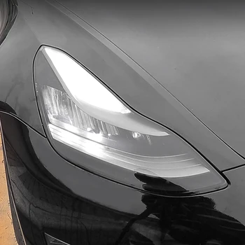 1Pair Faruri Film TPU Schimbare de Culoare Folie de Protecție Autocolant Înnegrite de Lumină Autocolant Modificate pentru Tesla Model 3 X S Accesorii