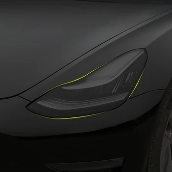 1Pair Faruri Film TPU Schimbare de Culoare Folie de Protecție Autocolant Înnegrite de Lumină Autocolant Modificate pentru Tesla Model 3 X S Accesorii