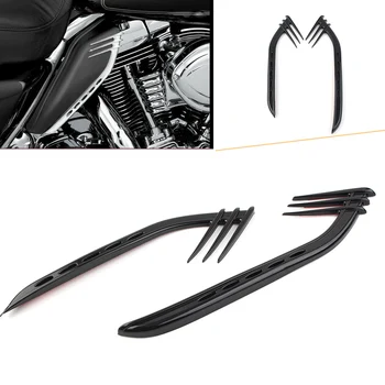Motocicleta negru ABS Mid-Cadru Deflectoare de Aer Accente Ornamente pentru Harley Road Glide CVO Ultra FLTRUSE Decora Accesorii