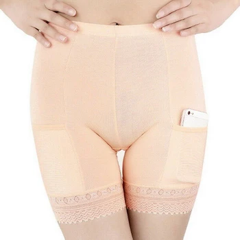 Noi Femeile de Siguranță Buzunarul de la Pantaloni Femei Dantelă Bottom fără Sudură Lenjerie de corp Pantalon Casual Solid Fete Mari, Marimea L-XXXL Vara Toamna
