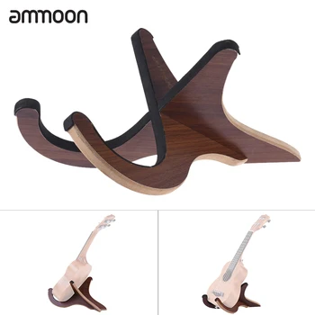 Ammoon Ukulele Suport stativ Pliabil din Lemn Instrument de suport Suport Susținător pentru Acustice, Ukulele, Mandolina, Vioara