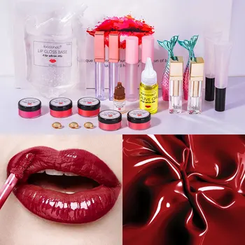 Luciu de buze DIY Hidratare LipGloss Bază de Gel Lip Glaze Face Kit-ul de Siguranță Handmade Cosmetice de Lungă Durată Lipgloss Set
