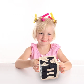 Creative 3D din Lemn, Puzzle Cub Ming Luban Centralizare Jucarii Educative Pentru copii Copii Teaser Creier Devreme Jucărie de Învățare Cadouri