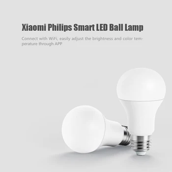 Original Xiaomi Smart LED Bulb Lampa de Control de la Distanță WiFi Mijia E27 Bec km Acasă APP regla luminozitatea 6.5 W 220 - 240V