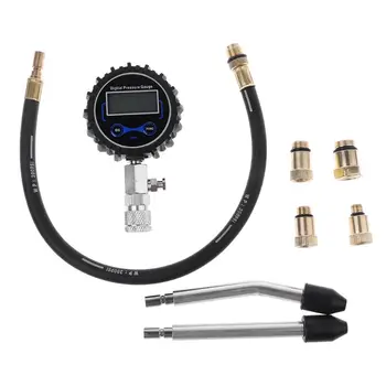 Digital Gaz Cilindri Tester de Compresie Tool Kit Auto Motociclete Indicator de Presiune cu Adaptor