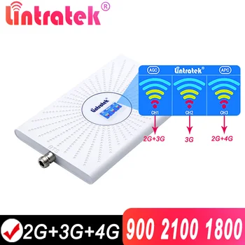 Lintratek 2G 3G 4G Repetor de Semnal GSM 900 2100 1800 de telefonie Mobilă Celulară de Rapel Tri-Band UMTS, WCDMA DCS LTE ALC 75db AGC Amplificator