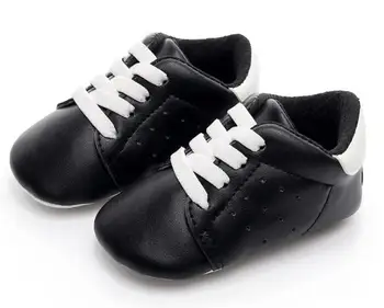 4 culori noi piele pu moale respirabil pantofi pentru copii toddler adidasi Nou-născut fete și băieți pantofi Dantela-up de vânzare fierbinte prima pietoni
