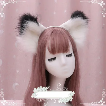 Pisica Drăguț Urechi De Susținere Lolita Cosplay Anime Petrecere Costum Vulpe, Urechi De Pluș Hairband Pentru Femei Fete Kawaii Păr Elemente De Recuzită, Decor