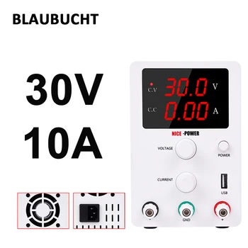 BLAUBUCHT 30V 10A DC Reglabil de Alimentare de Laborator cu Tensiune Și Curent Regulator110V 220V Bancă Sursă Digitală Pentru Telefon