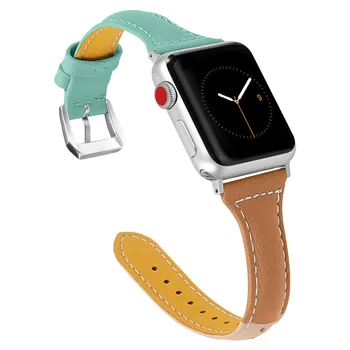 Noi Curea din Piele pentru Apple Watch Band Seria 6 5 4 3 2 SE Trei culori Subțire de Înlocuire Brățară pentru iWatch 40/44mm 42/38mm Curea