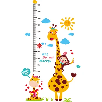 [shijuekongjian] desen Animat Girafa Animal Autocolante de Perete DIY Baloane cu Aer Cald Decalcomanii de Perete pentru Camera Copii Copil Decorare Dormitor
