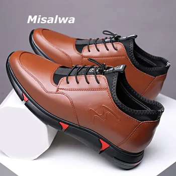 Misalwa Gol Pantofi pentru Bărbați Vaca Split din Piele Casual Adidas pentru Bărbați 5/7Cm Crește Înălțimea a Crescut Lift Pantofi Barbati mai înaltă Funcție