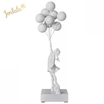 De lux Balon Fata Statui Banksy Baloane care Zboară Fata de Arta Sculptura Rasina de Artizanat Casa Decor de Crăciun Cadou 57cm