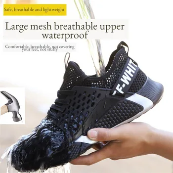 Vara Impermeabil Respirabil Bărbați, femei, Pantofi de protecție din Oțel Cizme Tep Indestructibil Ryder Pantofi de Lumină Non-alunecare de Adidași
