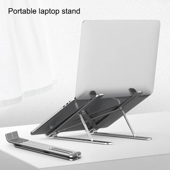 Pliere portabil din Aluminiu Reglabil Stand Notebook, Laptop Pliabil Suport stativ PUO88
