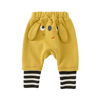 Pureborn Copii Copii Baby Boy Pantaloni Desene Animate Catelul Fund De Bebeluș Fleece Căptușit Iarna Baieti Cu Talie Elastica