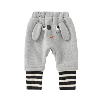 Pureborn Copii Copii Baby Boy Pantaloni Desene Animate Catelul Fund De Bebeluș Fleece Căptușit Iarna Baieti Cu Talie Elastica