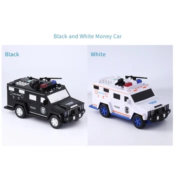 1:32 Poliție Swat Bani Transportor Blindat Masina Camion Model de Jucărie cu Flash de Muzică Bani Camion pentru transport -Negru