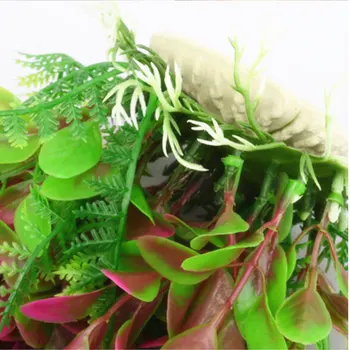 Acvariu De Plastic Decoratiuni Verzi Artificiale Din Plastic Planta Iarba De Broască Țestoasă Rezervor De Pește Acvariu Ornament Decor