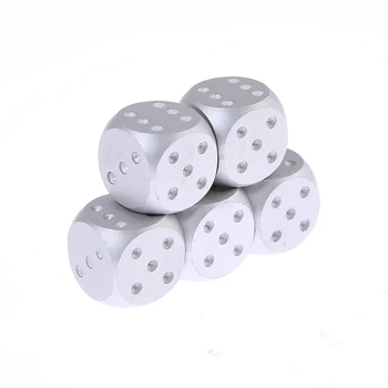5 BUC de Aur Solid de Culoare Domino Metal Zaruri din Aliaj de Aluminiu Joc de Poker Portabil de Poker Zaruri Cu Cutie de Partid de Înaltă Calitate