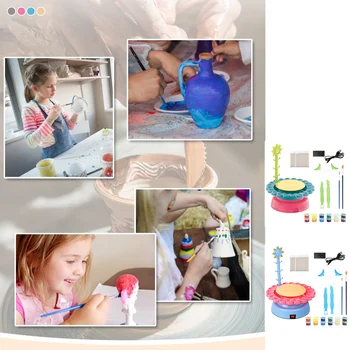 Electric Roată De Olărit Meșteșugul Kit De Arte Și Meserii Pentru Copii Jucarii Ceramica Formarea Machine Divertisment De Învățământ Jucării Pentru Copil