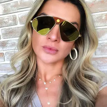 Moda ochelari de Soare Noi Femei Barbati Brand de Lux Design Vintage din Metal ochelari de Soare Gradient de ochelari de soare UV400 Nuante gafas de sol