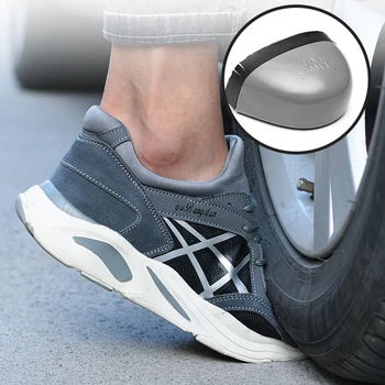 Mens Steel Toe Pantofi de protecție Ușor Respirabil Pantofi de Lucru pentru Bărbați Anti-Zdrobitor Non-Alunecare lucrări de Construcții de Adidași